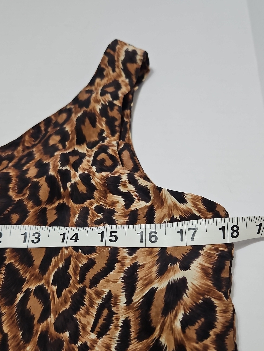 Express Leopard Print 100% Silk Tank Top - Brown Black Size S - Picture 4 of 7